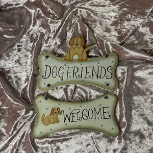 “Dog Friends Welcome” Wall Hanging
